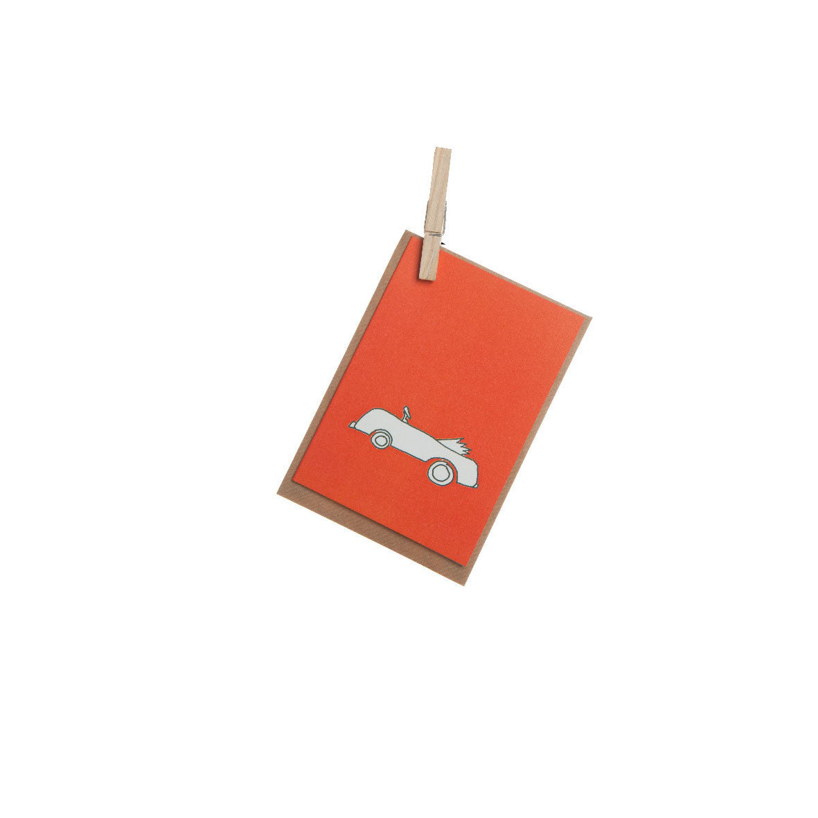 Greeting Card - Red Car - Palava
