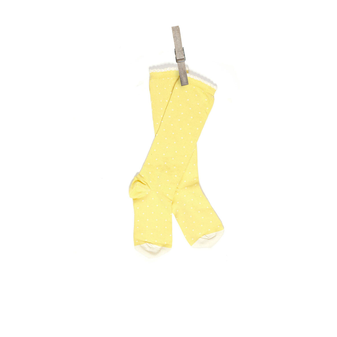 Lemon Polka Dot Print Children's Knee-High Socks | Palava UK