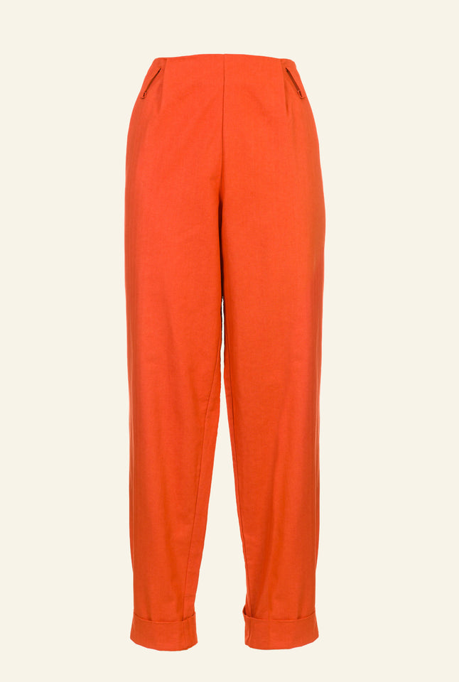 Wilma - Hot Coral Trousers